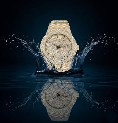 Image of ICE STAR Men's Fully Iced Diamond Watch, 46mm Case