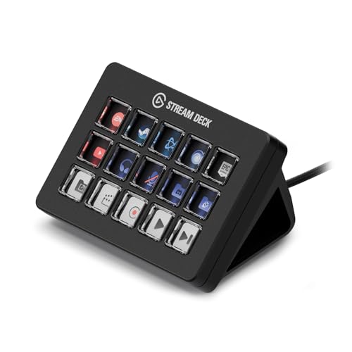 Elgato Stream Deck Scissor Keys – Controlador de Flujo con Teclas Macro Personalizables para OBS, Twitch, Discord, Teams, Photoshop y más: Windows 10, macOS 13 o Posterior