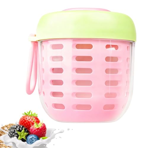 Generisch Vaso de frutas | Recipiente de almacenamiento portátil de 500 ml con asa, recipiente de almacenamiento de frutas para frigorífico con colador extraíble, para fiesta, oficina, viajes, camping