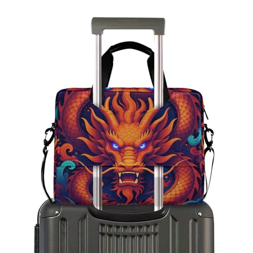 Maletín portátil para laptop con diseño dragón 15.6 pulg miniatura 4