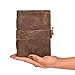 LEATHER VILLAGE Leather Bound Vintage Journal for Women & Men - Book of Shadows - Lock Closure - 200 Pages of Antique Deckle Edges Handmade Watercolor Paper - Rustic Brown - 7X5 inches