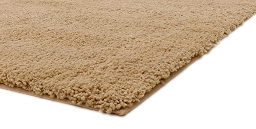 Image of Purav Light 2200 GSM Soft Fluffy Runner Mats (1.33 x 2 ft, Beige)| Durable & Washable Bedside Runner for Bedroom, Mat for Bathroom, Living Room Floor Home Decoration with Anti Skid Backing