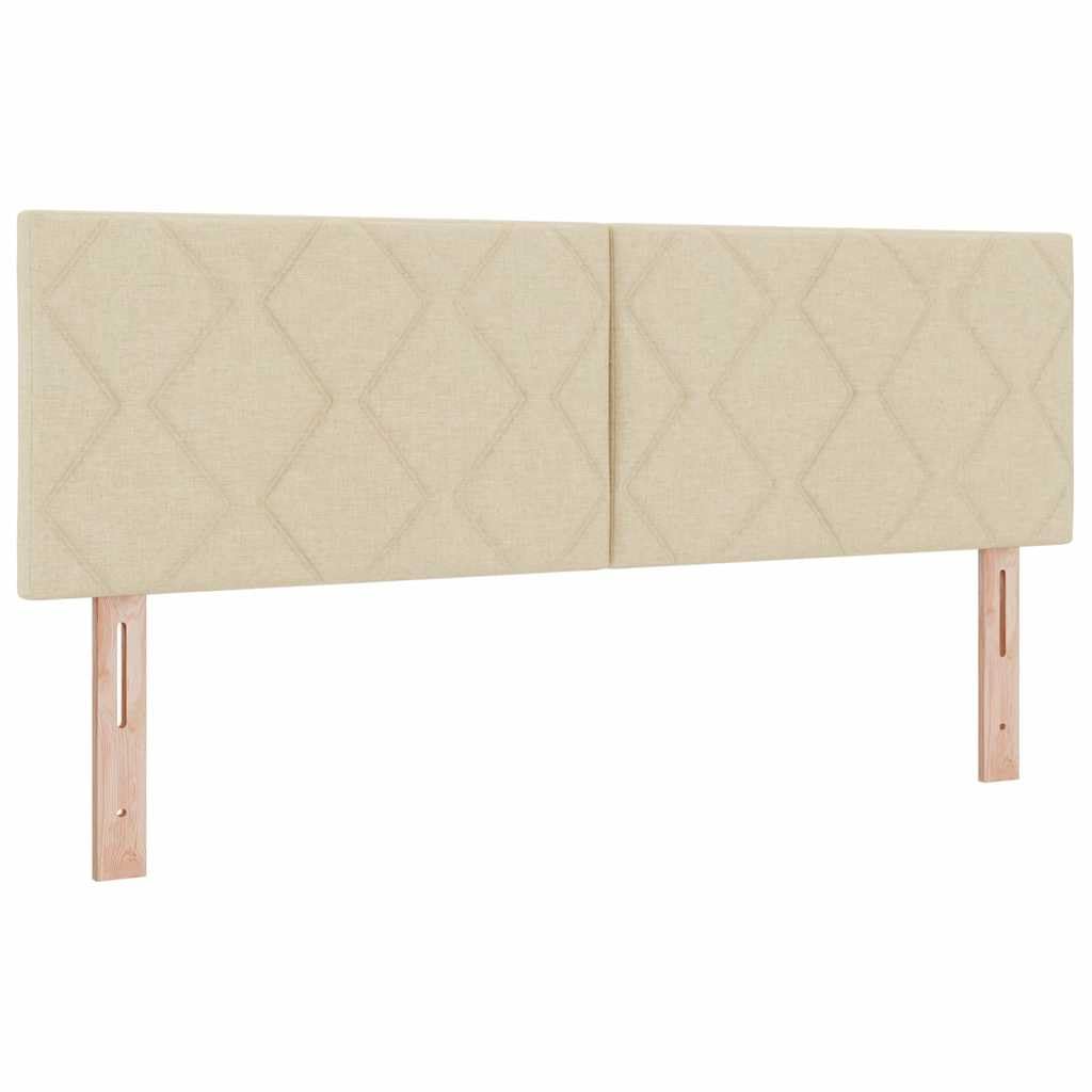 Tête de lit crème 144 cm, rembourrage en cuir synthétique, hauteur réglable, cadre en bois stable, design moderne pour chambre à coucher, durable et facile d'entretien