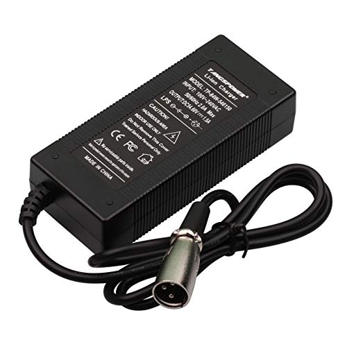 48V Charger Output 54.6V 1.5A 3-pin XLR Male Plug for 13S Lithium Battery Pack