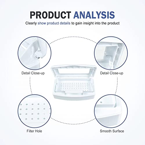 Yoleshy Professional Plastic Sterilizing Tray,Clean Sterilizer Box Storage Organizer For Nail,Tweezers,Hair Salon,Spa & Cutter Manicure Equipment-Nail Art Tool #TOP5