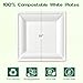 Qi Boo Square Paper Plates 10 Inch [50-Pack] Compostable Eco Friendly Disposable Plates Heavy Duty, Biodegradable Recycled Bagasse Plates, Large Paper Dinner Plates, Sturdy White 10" Plate 5