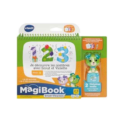 Jeu éducatif Vtech MagiBook Story'Friends Je découvre les nombres avec Scout et + Figurine personnage - vue 4