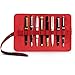 Londo Echtleder Stifterolle, Federmäppchen - Elegante Roll-up Stifterolle, Bleistift Wrap, Mäppchen, Stift Organizer, Bleistiftkasten (Rot)