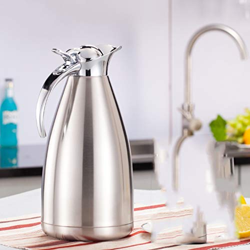 Thermische Karaffen, Vacuümisolatiepot Thermos roestvrij staal dubbellaags isolatie potkoffie sap melk theedrankje (1… - Image 6