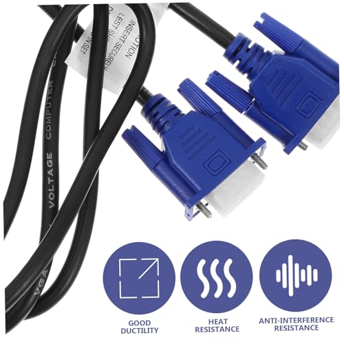 Cable VGA de computadora Gadpiparty con doble blindaje antiinterferencias para display 2 uds 3