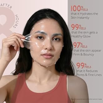 WILDGLOW Korean Glass Skin Bio-Collagen Overnight Face Mask for Deep Hydration, Pigmentation, Anti-Aging & Pore Minimizing | Hyaluronic Acid, Niacinamide, Vitamin E & Centella | Pack of 4