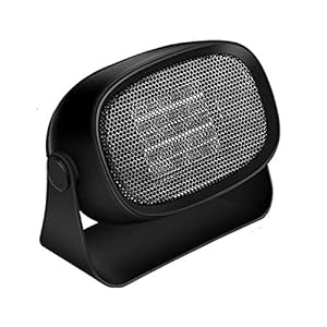 Generic Elektrische ventilatorkachel, draagbare elektrische ventilatorkachel, huishoudelijke binnenverwarming, draagbare mini-desktop-luchtverwarmer, winterverwarming, elektrische ventilatorkachel, zwart