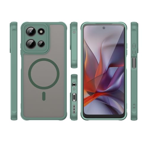Image of Compatible with Moto G Play 2026 Case Cover,Compatible with MagSafe,Anti-Fall,Compatible with Motorola Moto G Power 2026 / Moto G 5G (2026) Cell Protective Phone Case Green
