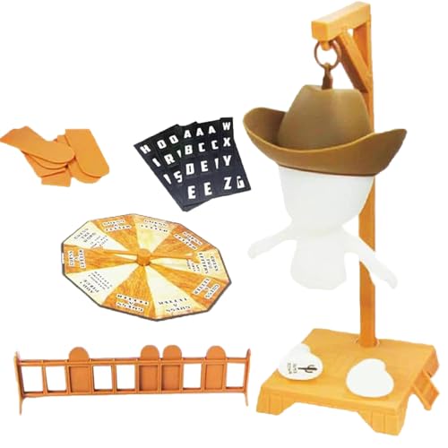 Baverta Magnetic Mystery Word Guessing, Magnetic Cowboy, 2025 New, Glow in The Dark Travel, for Kids & Families (Yellow)