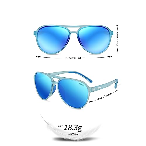 Image of Jefoo Polarized Aviator Sunglasses for Women Men Retro Trendy Sports Sunglasses for Outdoor UV400 Protection
