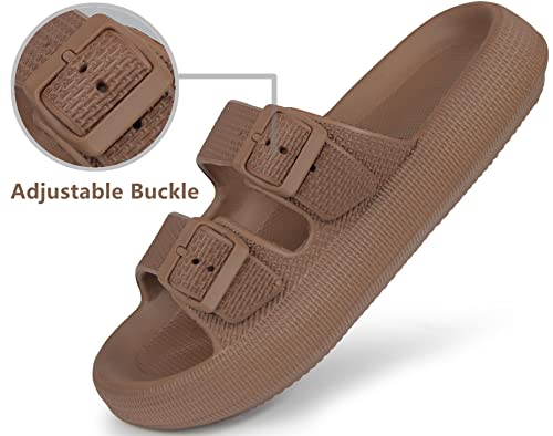 Image of BenSorts Pillow Sandals for Women Men Thick Sole Adjustable Buckles EVA