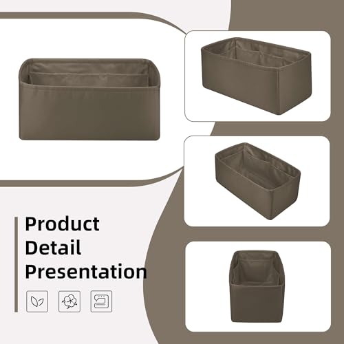 Image of DGAZ Silk Purse Organizer Insert For Hermes Hac 28 /32 /40 /45 /50 Bags, Luxury Handbag & Tote Organizer, Simplicity bag organizer(Etoupe grey,Hac28)