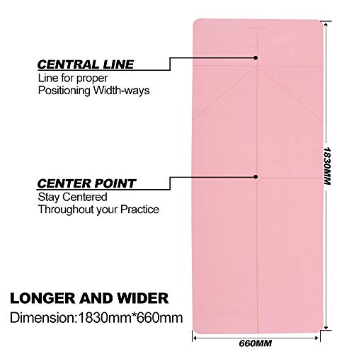 image for TENOL JELSYOGA 6mm Thick Yoga Mat,High Density TPE Non-Slip Yoga mats 