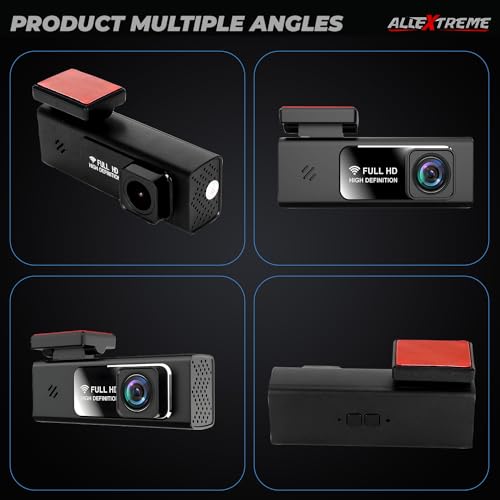 Image of AllExtreme X12 Car Dash Cam 140 Wide Angle Lens HD 1080P Loop Video Recorder Wi-Fi Support Parking Mode Driving Front Camera