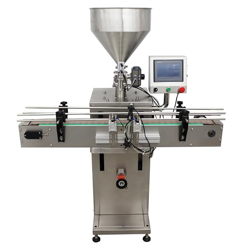 TECHTONGDA Automatic Liquid Paste Filling Machine 100-1000ml with Single Head 10mm Nozzle Pneumatic Filling for Beverages Honey Tomato Paste with Conveyor