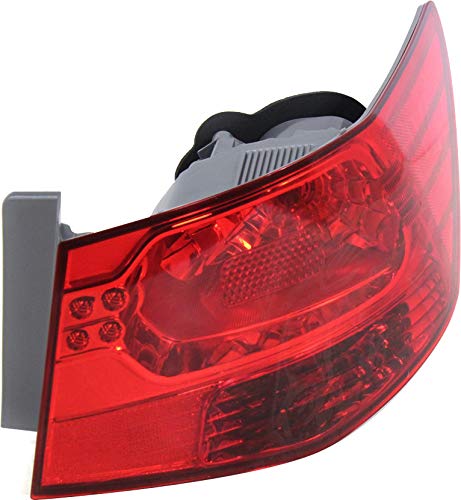 Evan-Fischer Tail Light Assembly Compatible with 2010-2013 Kia Forte Outer Sedan Passenger Side