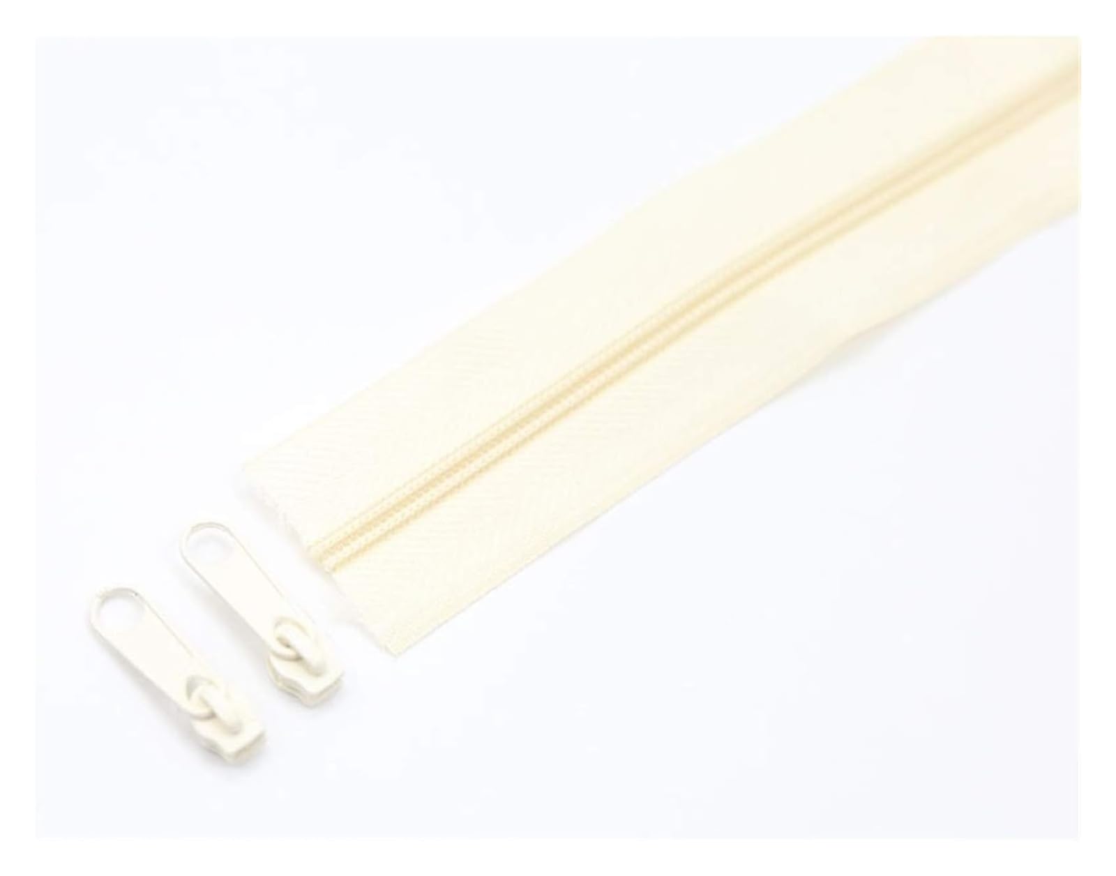 dfEDRd Nylon Coil Zipper by The Yards, 3 Meters #3 Nylon Coil Zippers, for DIY Sewing Garment Accessories, with Color Matched Sliders(Beige)