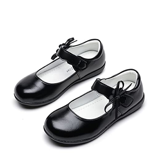 Children Shoes Student Shoes Single Soes Children Performance Princess Doudou Small Leather Shoes Girls Mary Jane Shoes (Black, 10.5-11 Years Big Kids)2