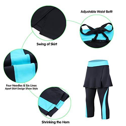 Image of ANIVIVO Skirted Legging for Women, Yoga Legging with Skirts &Women Tennis Leggings Clothes Pockets