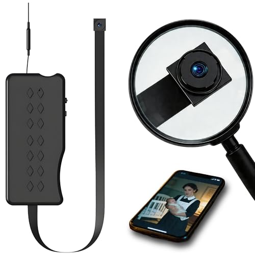 VIULISECTY Câmera oculta sem fio 1080P – Módulo de câmera espiã DIY com visualização remota de aplicativo, detecção de movimento, suporte SD de 128 GB, câmera babá para segurança doméstica