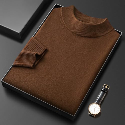 Xiaojmake Mens Basic Mock Neck Sweater for Men Soft Slim Fit Pullover Wool Blend Lightweight Long Sleeve High Neck Sweaters3
