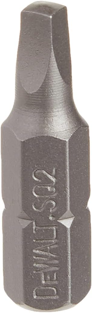 DEWALT DW2202B10 #2 Square Recess 1-Inch Bit Tip (10-Pack), Silver
