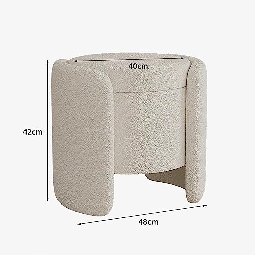 Chaise de coiffeuse luxueuse avec tabouret rembourré design moderne