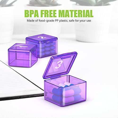 Image of Monthly Pill Organizer Once a Day - 30 Day Pill Organizer Box - Easy to Open - Large Compartments Portable Case for Travel, Month Pill Cases Medicine Organizer for Vitamin (Purple)