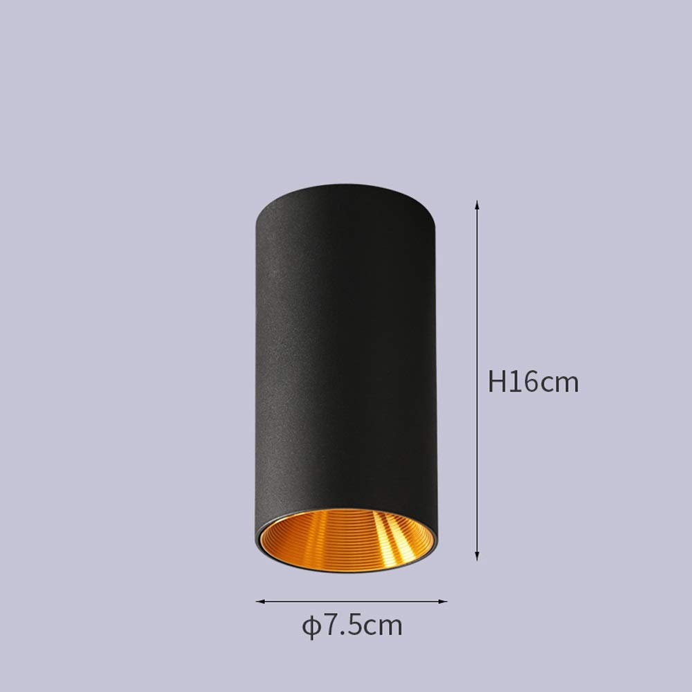Foco Led COB De 15 W para Exteriores, Antideslumbrante, De Montaje En Superficie, Estilo Europeo, 3000 K/6000 K, Sin Necesidad De Recorte, para Techo, Hogar, Sala De Esta,6000k-Black