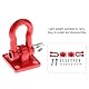 KooingTech RC Trailer Buckle, RC Schlossfalle, 2 Stück Abschlepphaken Haken Schnalle Winde SchäKel ZubehöR für Climbing Crawler(Rot)