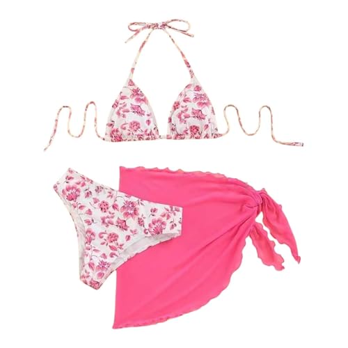 Tankini 2 pièces anti-complexes avec cache-maillot intégré en dentelle fine