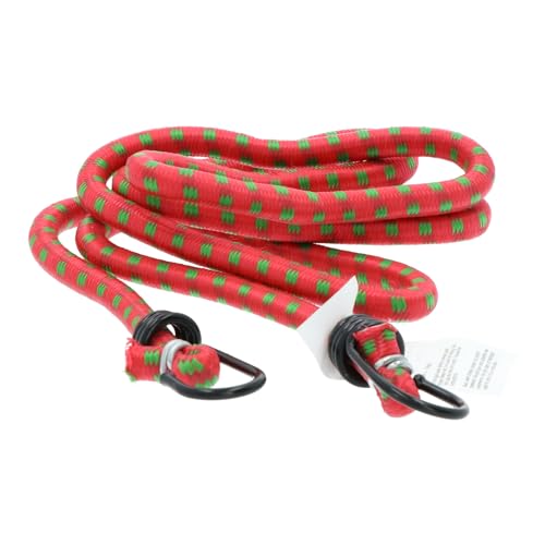 Carpoint Gepäckbinder 150cm Ø 10mm|Gepäckbinder mit Haken für Auto und Fahrrad, Rot, Grün