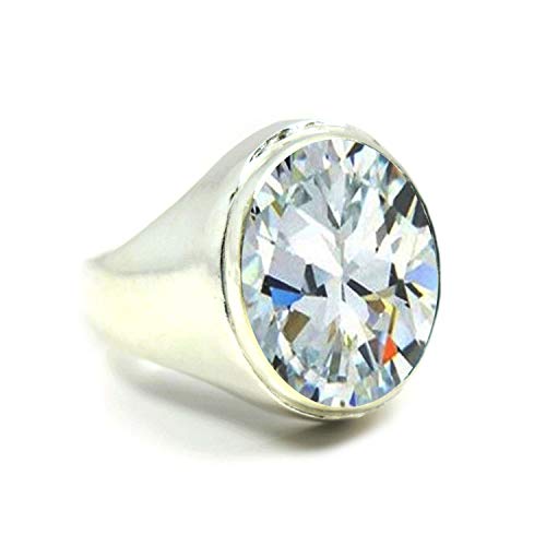 Bague en argent pierre naturelle 5 carats femme de grande taille 46 à 68