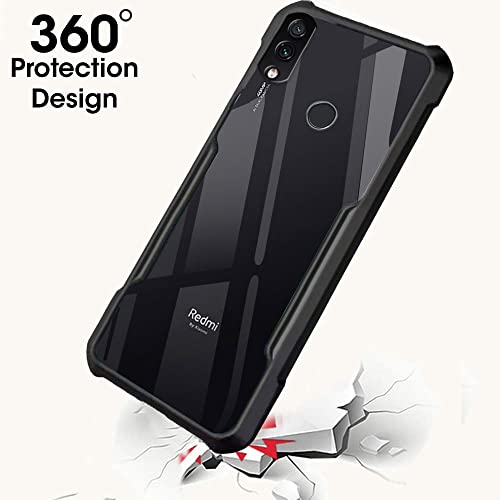 Image of TheGiftKart Shockproof Clear Back Cover Case for Redmi Note 7 / 7S / Note 7 Pro | 360 Degree Protection | Transparent Back Cover Case for Redmi Note 7 / 7S / Note 7 Pro (PC & TPU, Black Bumper)