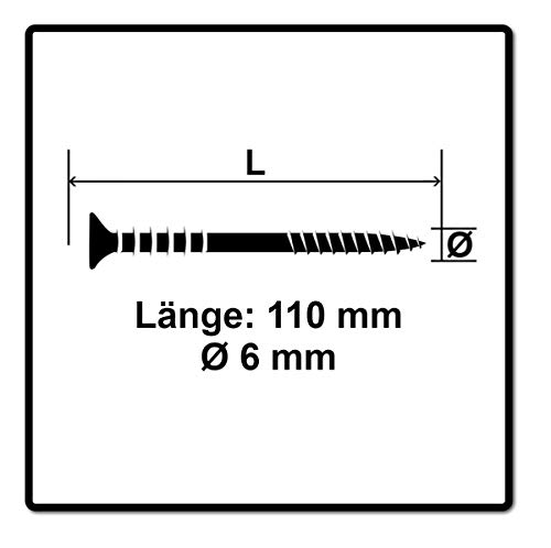 SPAX Justierschraube Flachkopf Halterillen T-Star plus WIROX 6 x 110 mm 100 Stück – Bild 3