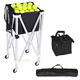 ZEMBSOYA Pelotas de tenis portátiles Hopper, capacidad para 170 bolas para entrenamiento de