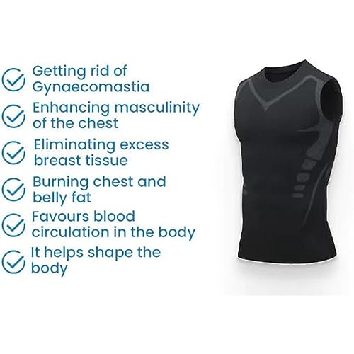 Joyivike compresión para Hombres | Chaleco Reductor Barriga, Camiseta sin Mangas compresión para Hombres,Chaleco sin Mangas Agradable a la Piel con Chaleco para Correr Tela iónica