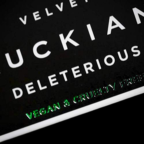 DELETERIOUS, by Kuckian - Matte Black Lipstick, Brush & Diamonds - ULTRA LONG LASTING - Vegan & Cruelty Free