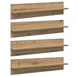 vidaXL Wandregale 4 pcs Artisan-Eiche 80 x 11,5 x 18 cm Holzwerkstoff, Wohnzimmer, Moderne Wandregale für Lagerlösungen drinnen, minimalistische Deko-Einheiten, funktionale Organisation für Zuhause