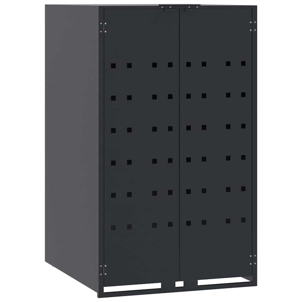 vidaXL Mülltonnenbox für Einzeltonne Anthrazit 69x79x117 cm Stahl