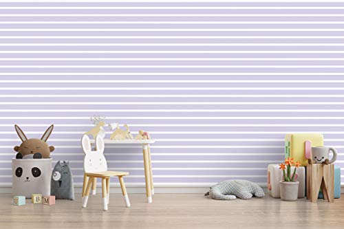 Image of DWELLSINDIA Purple Striped Self Adhesive Wallpaper Waterproof, Scratch Resistant, Laminated 41x244 cm