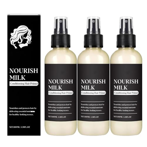Acondicionador capilar sin enjuague Nourish Milk, nutre, suaviza, hidrata intensamente, reduce el encrespamiento, apto para todo tipo de cabello