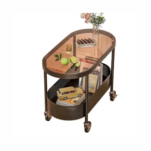 Table Appoint Mobile Salon: Table Basse Gain de Place avec Roulettes - 2