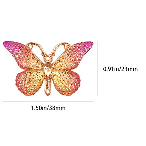 Diystore 40 Pcs Colorful Butterfly Charms Butterfly Pendants Butterfly Jewelry Enamel For Earrings Bracelets Necklace Diy Phone Case Hair Clip Craft Jewelry Making #TOP1