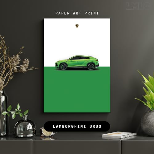 Image of Live Mad Live Crazy Lamborghini Urus Portrait Single Wall Paper Poster, A3 Size, 16.5L X 11.7W Inches Unframed Art Prints - Home, Bedroom, Living Room & Decor - Aesthetic, Matt Finish, Frame Not Included